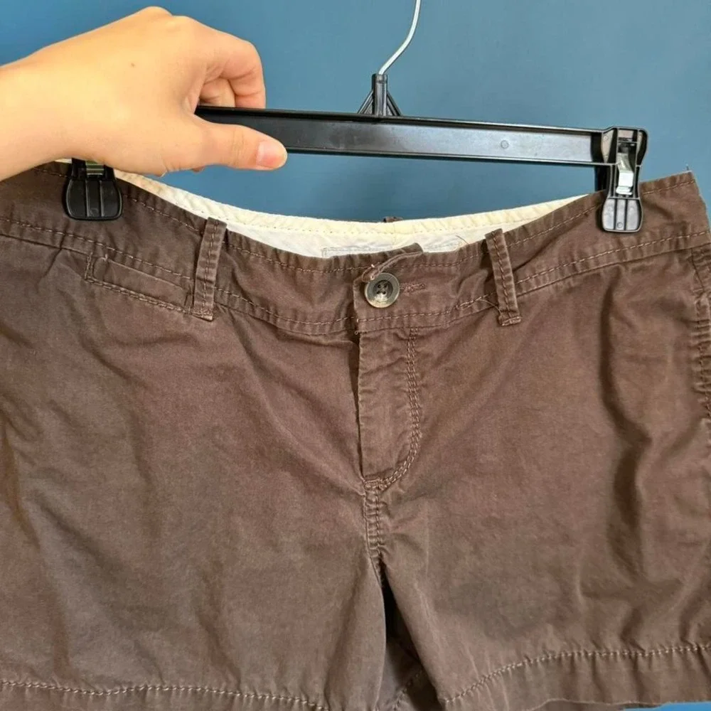 Y2K Brown Cargo Shorts Women's Size 6‎ Old Navy 2008 Mid Rise Granola Boho Indie